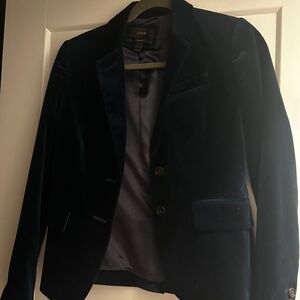 J.Crew Beautiful Navy Blue Velvet Blazer
